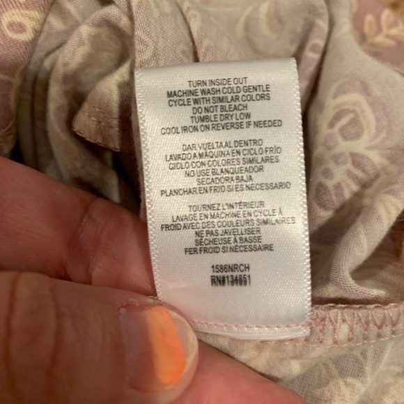 Wayf Floral T-shirt Dress in Mauve Botanical XS NWT - Picture 6 of 6